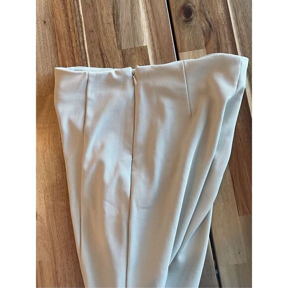 Anthropologie En Saison Cream/Ivory Slim Seamed Slit Hem Pants - Picture 5 of 8